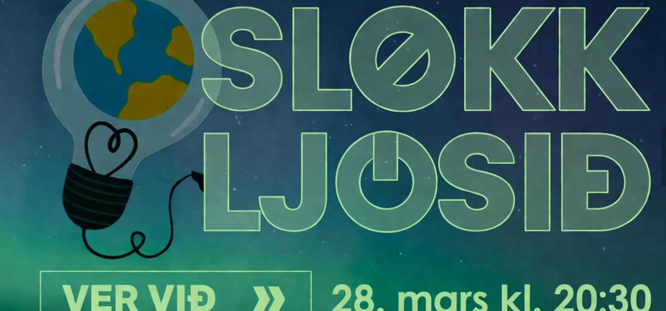 Earth Hour leygarkvøldið klokkan 20.30